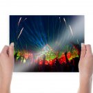 Rave Laser Concert Crowd Tv Movie Art Poster 24x18 inch