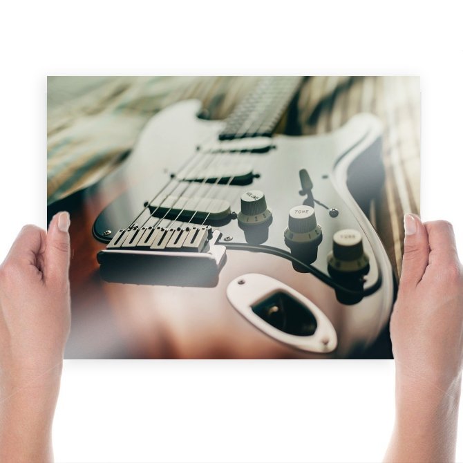 Guitar Knobs Macro Tv Movie Art Poster 24x18 inch