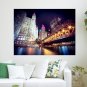 Buildings Skyscrapers Night Bridge River Tv Movie Art Poster 24x18 inch