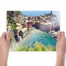 Tilt Shift Cinque Terre Tv Movie Art Poster 24x18 inch