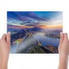 Rio De Janeiro Buildings Coast Sunset Landscape Hdr Tv Movie Art Poster 24x18 inch
