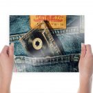Cassette Pants Pocket Denim Tv Movie Art Poster 24x18 inch