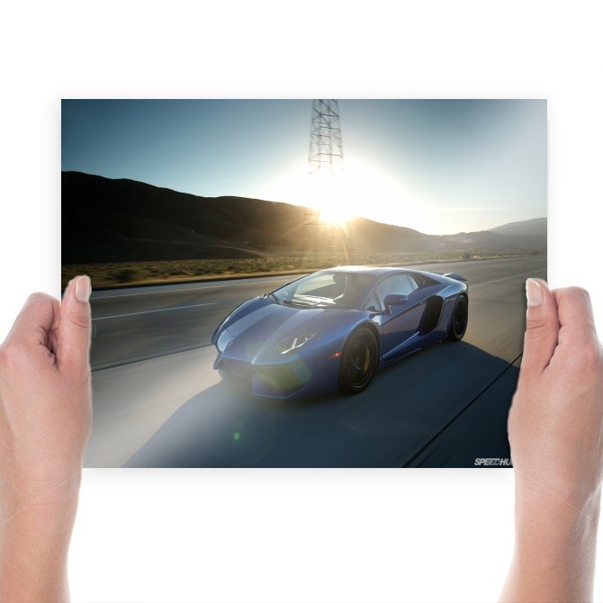 Lamborghini Aventador Sunlight Tv Movie Art Poster 24x18 inch