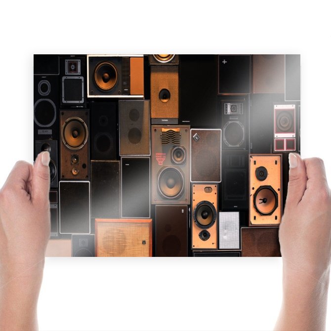 Speakers Tv Movie Art Poster 24x18 inch