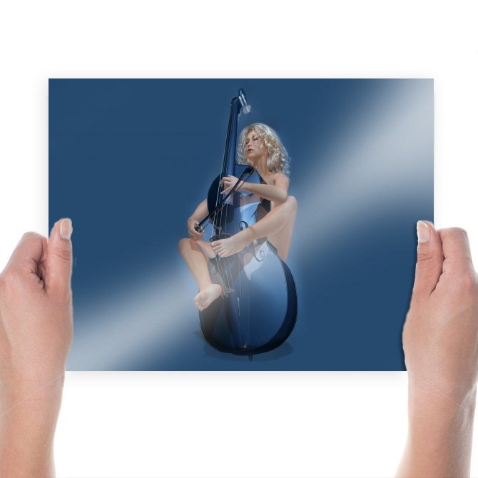 Cello Blue Blonde Tv Movie Art Poster 24x18 inch