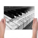 Piano Keys Macro Notes Tv Movie Art Poster 24x18 inch