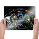 Pagani Huayra Gauges Interior Tv Movie Art Poster 24x18 inch