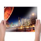 Buildings Skyscrapers Ferris Wheel Timelapse Lights Night Tv Movie Art Poster 24x18 inch