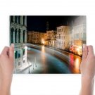 Venice Timelapse Buildings Water Night Tv Movie Art Poster 24x18 inch