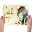Jimi Hendrix Colorful Tv Movie Art Poster 24x18 inch