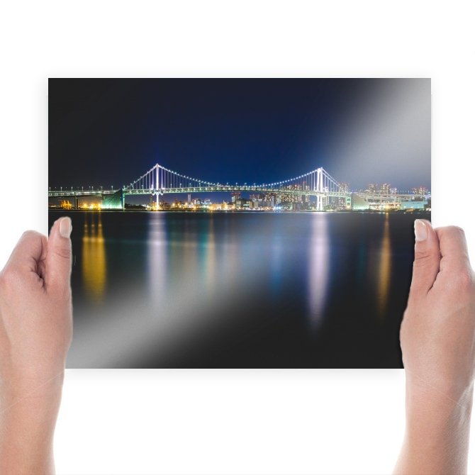 Bridge Night Buildings Tv Movie Art Poster 24x18 inch