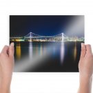 Bridge Night Buildings Tv Movie Art Poster 24x18 inch