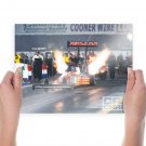 Top Fuel Drag Race Fire Flame Launch Dig Tv Movie Art Poster 24x18 inch