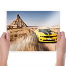 Chevrolet Camaro Motion Blur Desert Tv Movie Art Poster 24x18 inch