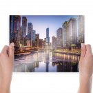 Buildings Skyscrapers River Chicago Tv Movie Art Poster 24x18 inch