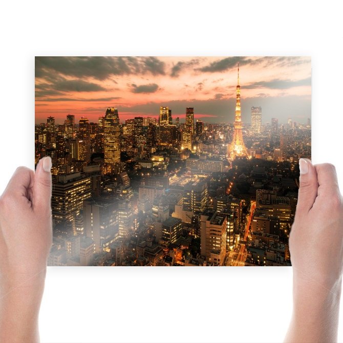 Tokyo Buildings Skyscrapers Tokyo Tower Tower Tv Movie Art Poster 24x18 inch
