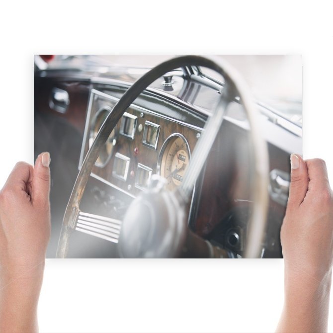 Classic Car Classic Interior Warm Tv Movie Art Poster 24x18 inch