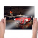 Chevrolet Corvette Classic Car Classic Airplane Plane Hanger Tv Movie Art Poster 24x18 inch