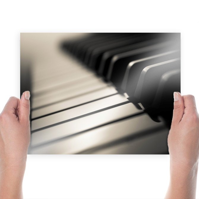 Piano Macro Blur Tv Movie Art Poster 24x18 inch