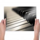 Piano Macro Blur Tv Movie Art Poster 24x18 inch