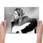 Kurt Cobain Guitar Smoking Cigarette Tv Movie Art Poster 24x18 inch