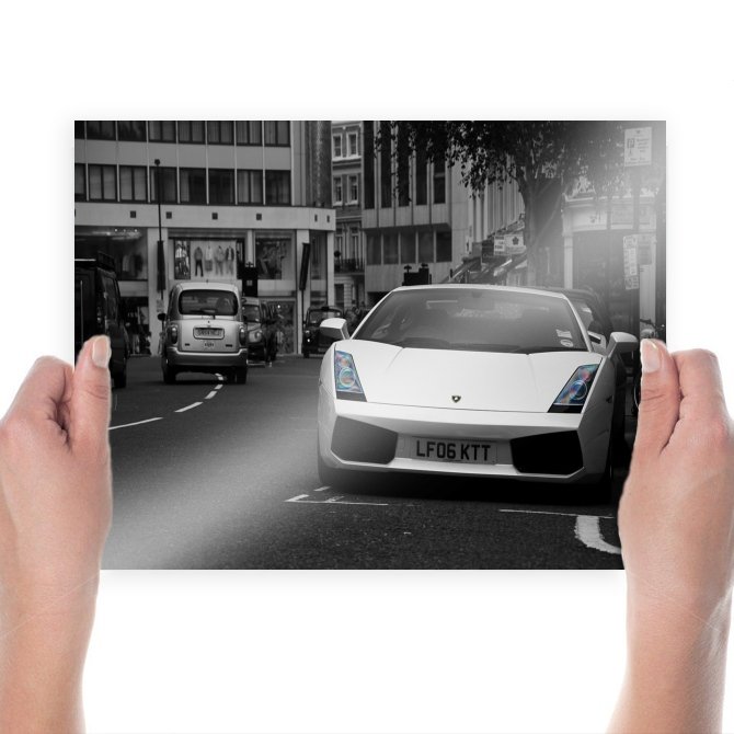 Lamborghini Gallardo Colorsplash Street Tv Movie Art Poster 24x18 inch