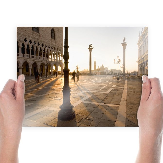 Sunlight Building Piazza San Marco Venice Italy Tv Movie Art Poster 24x18 inch