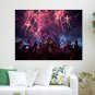 Fireworks Rave Concert Night Crowd Tv Movie Art Poster 24x18 inch