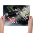 Handgun Bullets Ammunition Sunglasses Tv Movie Art Poster 24x18 inch