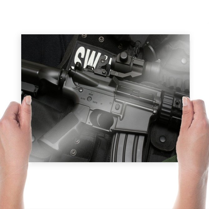 Swat Ar15 Black Tv Movie Art Poster 24x18 inch
