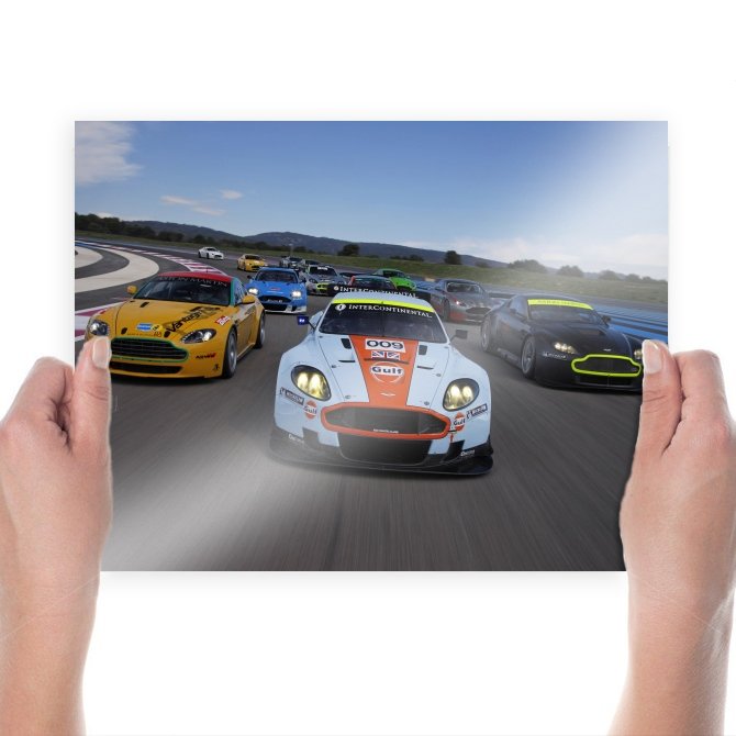 Aston Martin Race Track Race Track Tv Movie Art Poster 24x18 inch