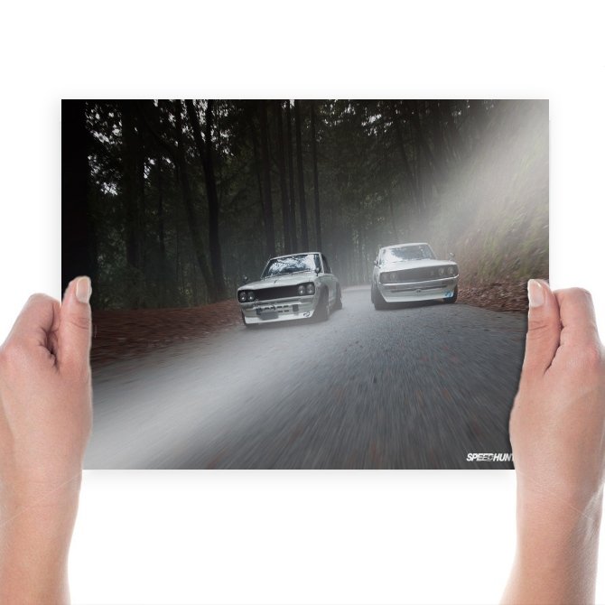 Nissan Skyline Gtr Tree Trees Tv Movie Art Poster 24x18 inch