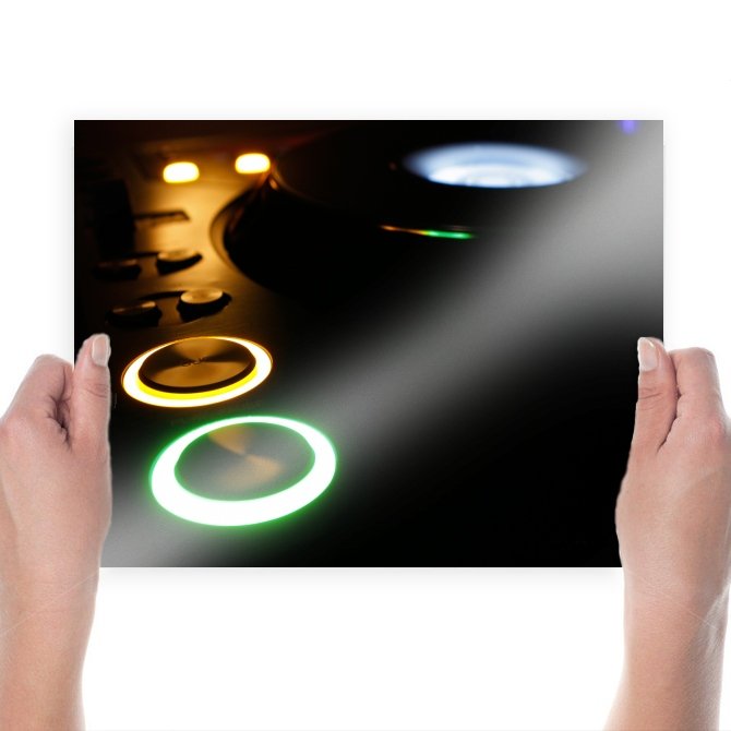 Turntable Dj Tv Movie Art Poster 24x18 inch