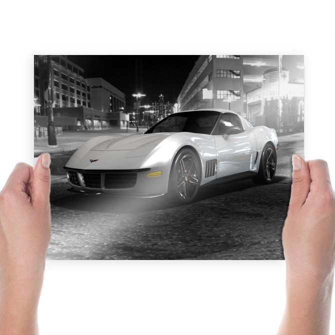 Chevrolet Corvette Tv Movie Art Poster 24x18 inch