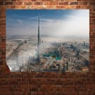 Dubai Burj Dubai Buildings Skyscrapers Aerial Tv Movie Art Poster 32x24 inch