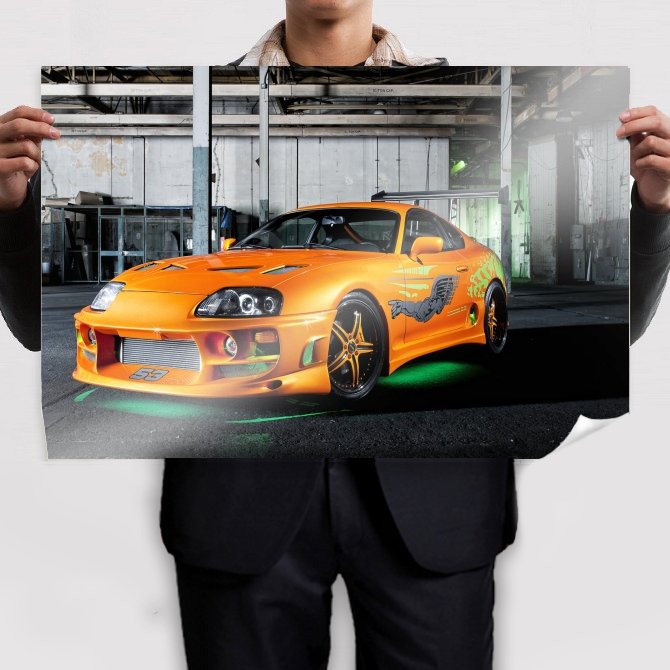The Fast And The Furious Toyota Supra Tv Movie Art Poster 36x24 inch