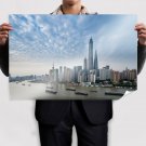 Buildings Skyscrapers River Boats Ships Shanghai Tv Movie Art Poster 36x24 inch