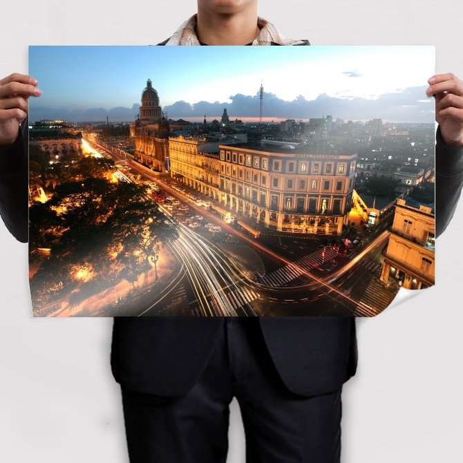 Buildings Timelapse Lights Street Tv Movie Art Poster 36x24 inch