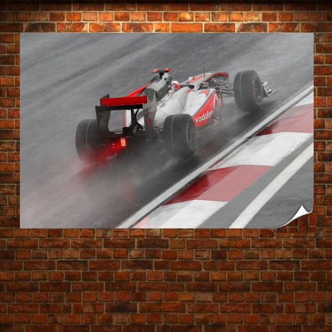 F1 Formula One Rain Track Race Track Tv Movie Art Poster 36x24 inch