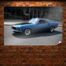 Ford Mustang Mach 1 Classic Car Classic Tv Movie Art Poster 36x24 inch