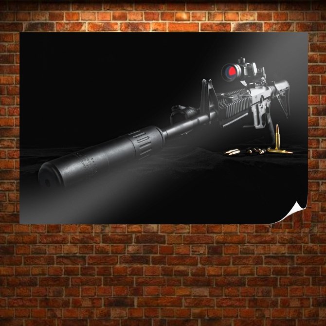 Rifle Sniper Black Tv Movie Art Poster 36x24 inch