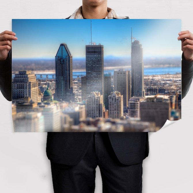 Buildings Skyscrapers Tilt Shift Tv Movie Art Poster 36x24 inch