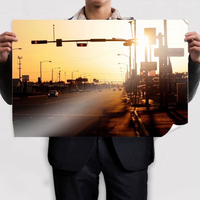 Stoplight Traffic Light Intersection Tv Movie Art Poster 36x24 inch