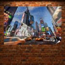 Street Traffic Time Square New York Tv Movie Art Poster 36x24 inch