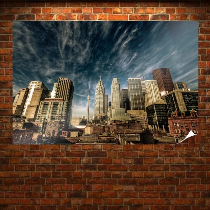 Buildings Skyscrapers Toronto Tv Movie Art Poster 36x24 inch