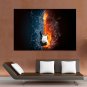 Guitar Fire Water Splash Electricity Smoke Tv Movie Art Poster 36x24 inch