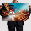 Washington Dc Chinatown Fisheye Street Buildings Timelapse Tv Movie Art Poster 36x24 inch
