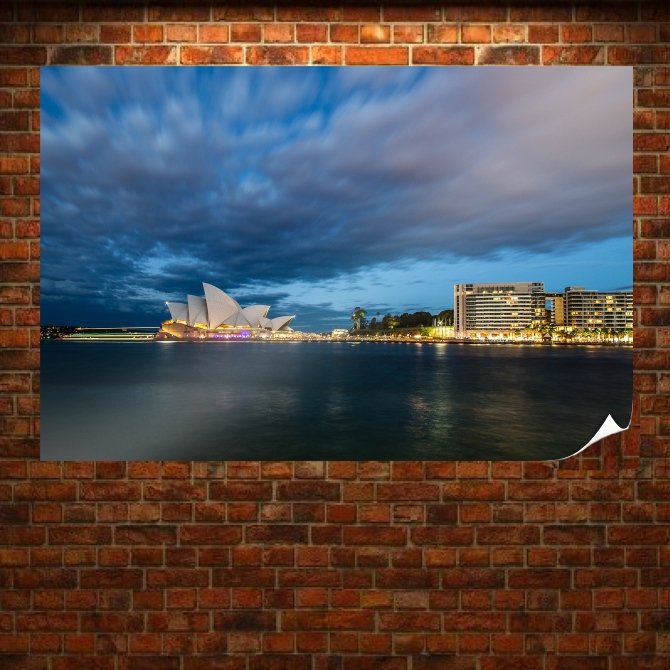 Sydney Sydney Opera House Buildings Clouds Timelapse Tv Movie Art Poster 36x24 inch