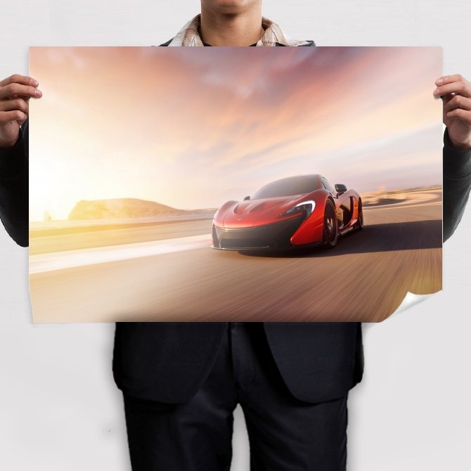 Mclaren P1 Sunset Tv Movie Art Poster 36x24 inch