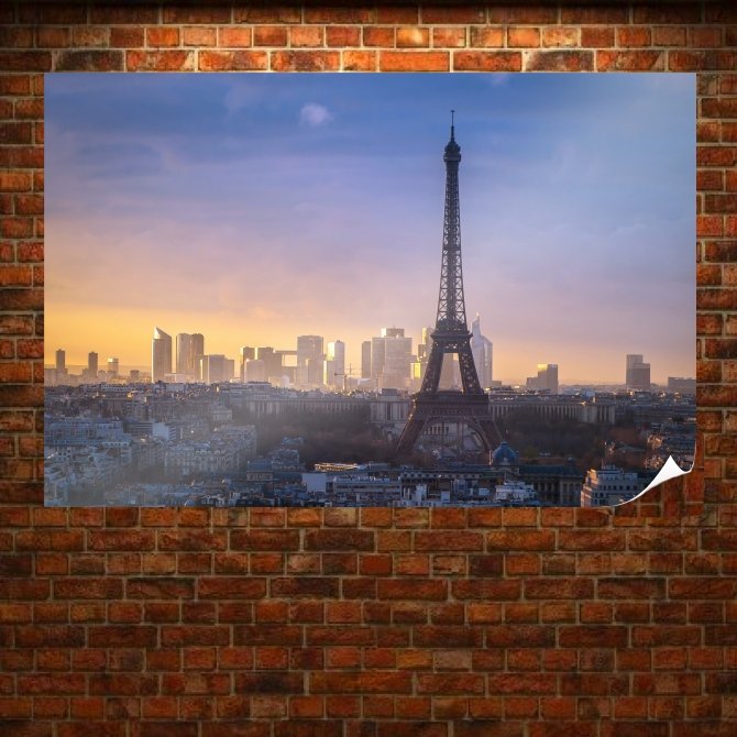Eiffel Tower Paris Buildings Tv Movie Art Poster 36x24 inch